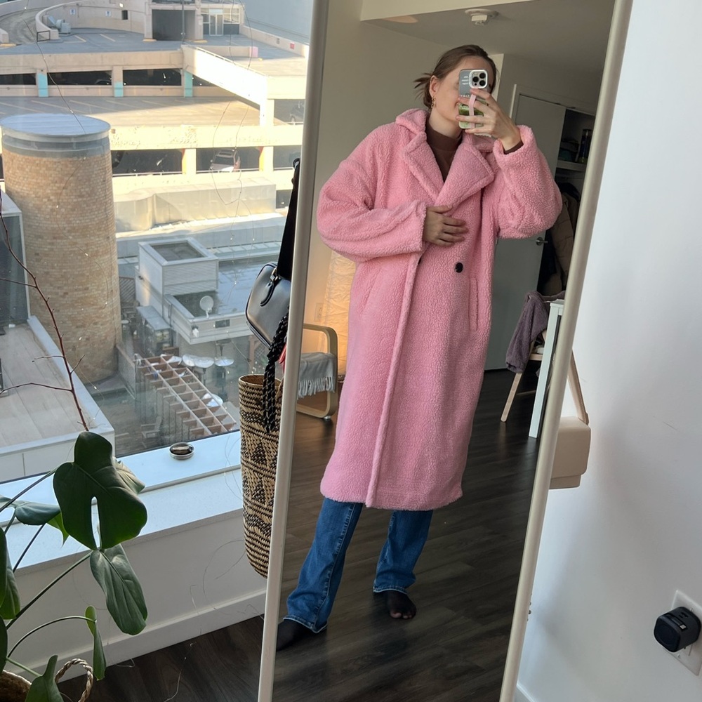 Pink Women's Teddy Coat - Picture 4 of 10